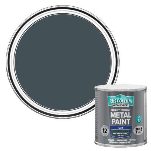Rust-Oleum Rust-Oleum Metal Expert Paint Satin Anthracite Grey 250ml