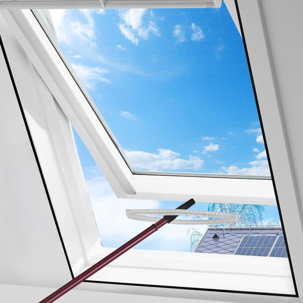 Bksai Fly Screen For Window With Magnetic Opening, Diy Adjustable Window Nets To Keep Bugs Out, Easy To Open And Close Windows, 1Piece 130 * 100Cm Se 5006082394704