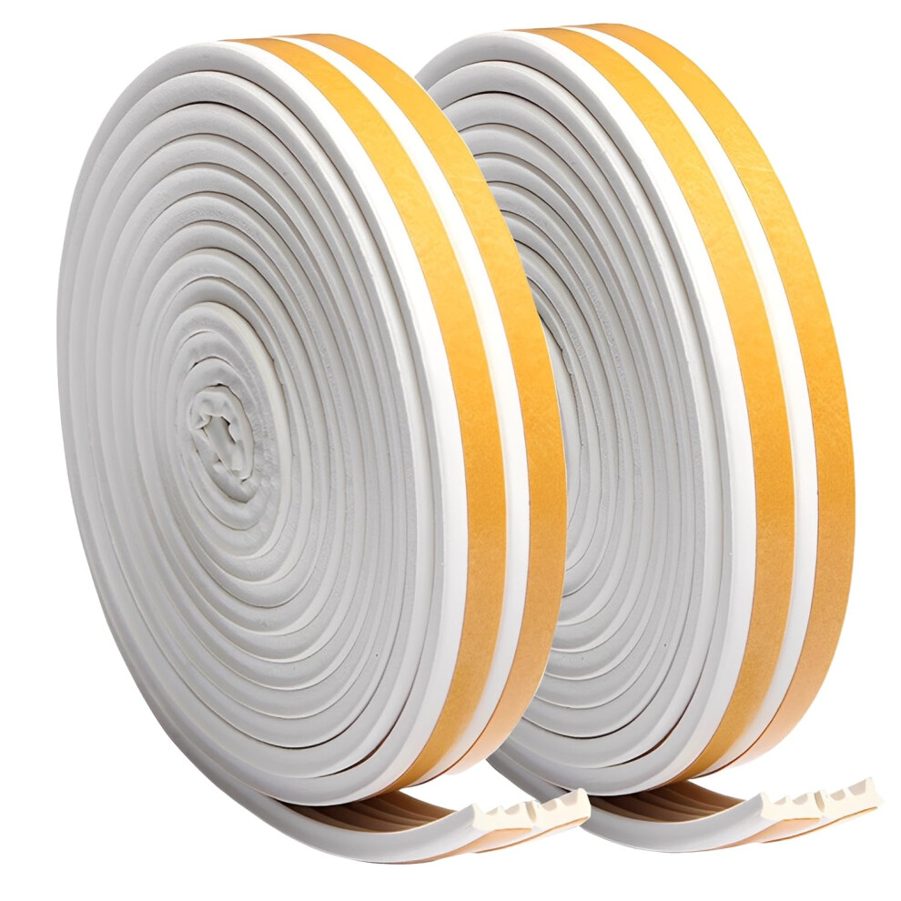 Weather Stripping Tape, Doors Windows Draught Excluder Self-Adhesive Anti-Collision Rubber E Type Foam Sealing Tape, Rubber Sound Insulation For Door 5002968135430