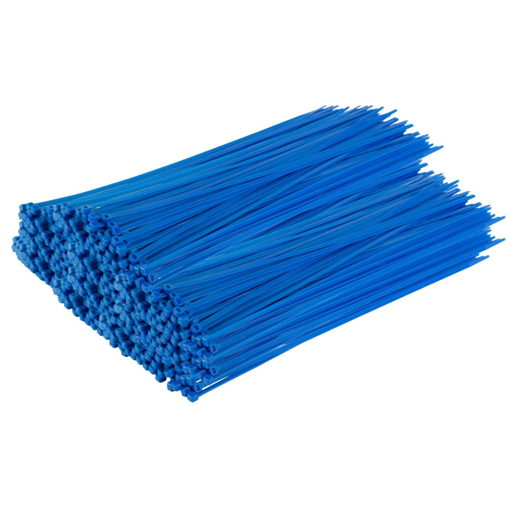 Gocableties Blue Cable Ties, 370Mm X 4.8Mm, Bulk Pack Of 1000, 12Â Premium Nylon Zip Ties, Multi-Purpose Plastic Tie Wraps, Secure Self-Locking Mech 5009982365843
