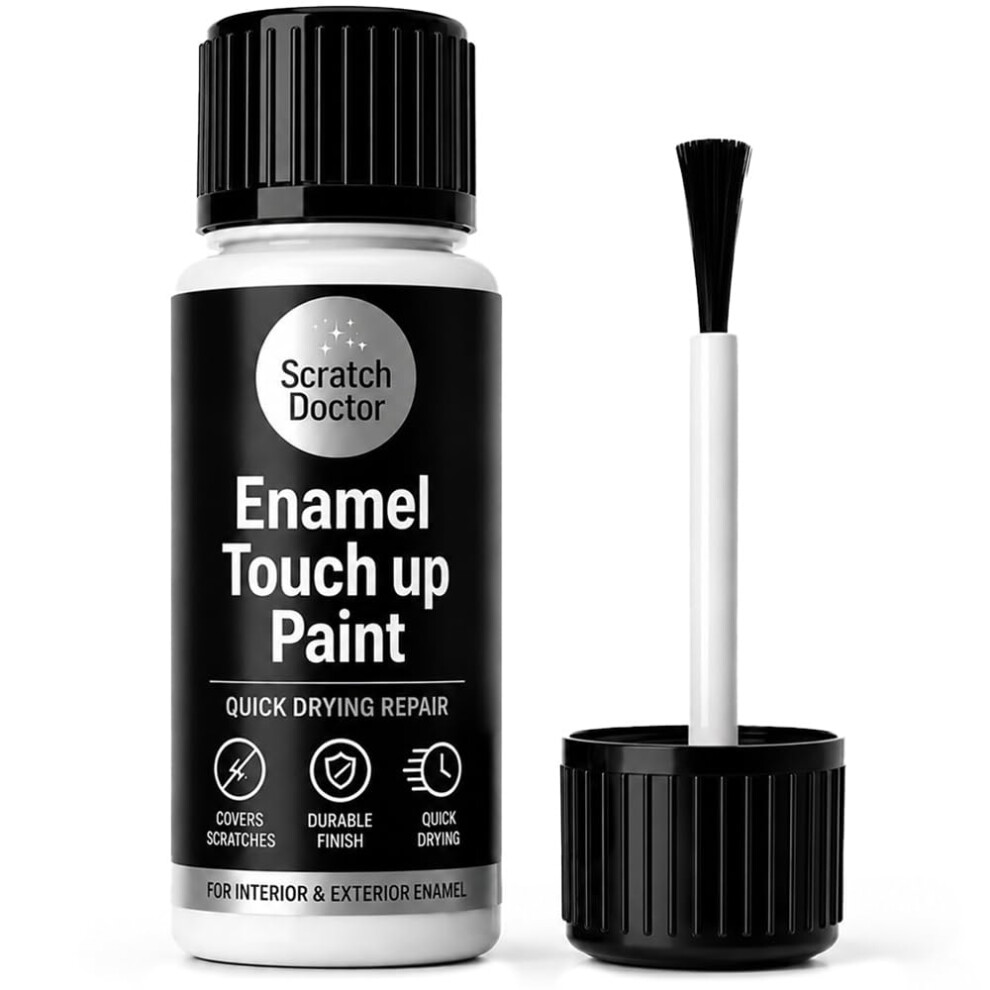 Scratch Doctor Enamel Touch Up Paint 15Ml Easy And Quick Drying Suitable For Kitchen Appliances, Bathroom, Metal, Radiator, Fridge, Shower, Sink (Whi 5001714709093