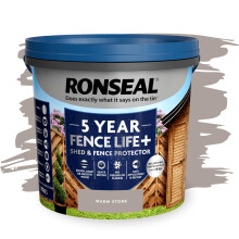 SAVING HUB Fence Paint 5L - Garden Shed Paint, Outdoor Furniture Paints - Exterior Wood Treatment - Used On Rough Swan & Smooth Planed Wood - Sheds &