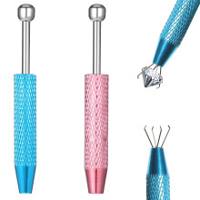 Piercing Ball Grabber, 2 Pcs Stainless Steel Piercing Tools for Changing Jewelry 4 Prongs Claw Tweezers Piercing Removal Tool for Pick up Tiny Object