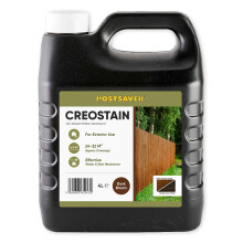 Postsaver Creostain Creocote Oil-Based Wood Treatment | Creosote Substitute | Wood Stain and Preserver | Ideal for Fence Treatment | Low Odour | 4L (
