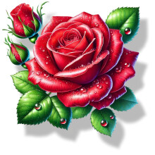 x4 Red Rose Flower Vinyl Stickers Cover Marks Non Transparent Waterproof Floral Art Decals 1@ 20cm Tall Ideal for Toilets or car. 3@ 7cm Tall Ideal f