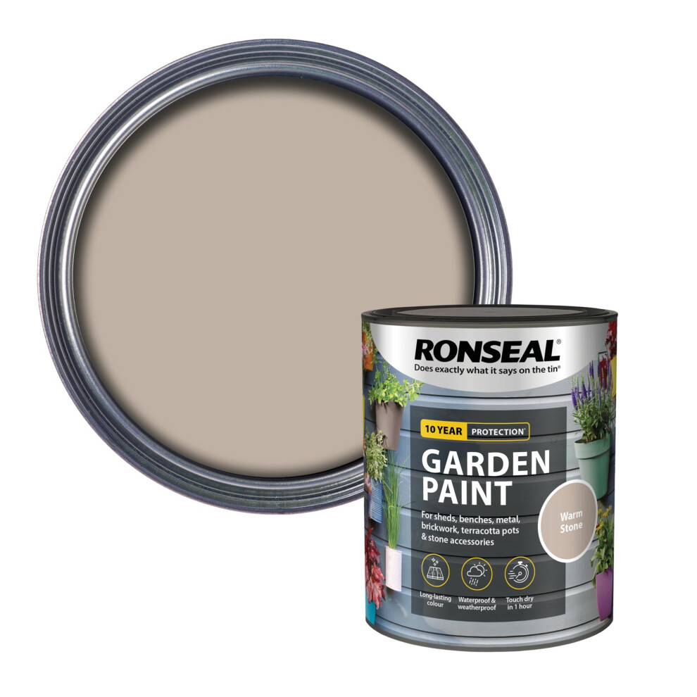 Ronseal Rslgpws750 750 Ml Garden Paint - Warm Stone