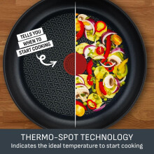 Tefal Comfort Max 28cm Stainless Steel Wok Durable NonStick Pan with Thermo