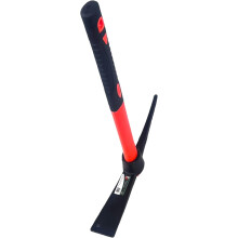 Garden Pick Mattock, 38x25cm Red Pickaxe with Fiber Handle, Garden Mattock for DIY | Camping | Gardening | Digging | Paving | Farm | Hand Tools | Con