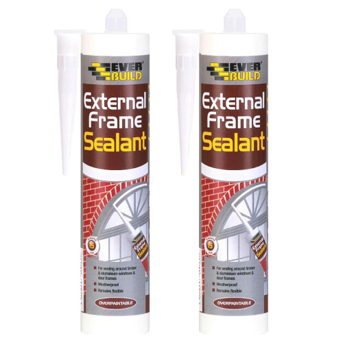 Everbuild Everbuild External Frame Acrylic Sealant, Grey, 290 ml (Pack of 2)