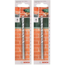 Bosch 2609255434 120mm Masonry Drill Bit with Diameter 8mm (Pack of 2)