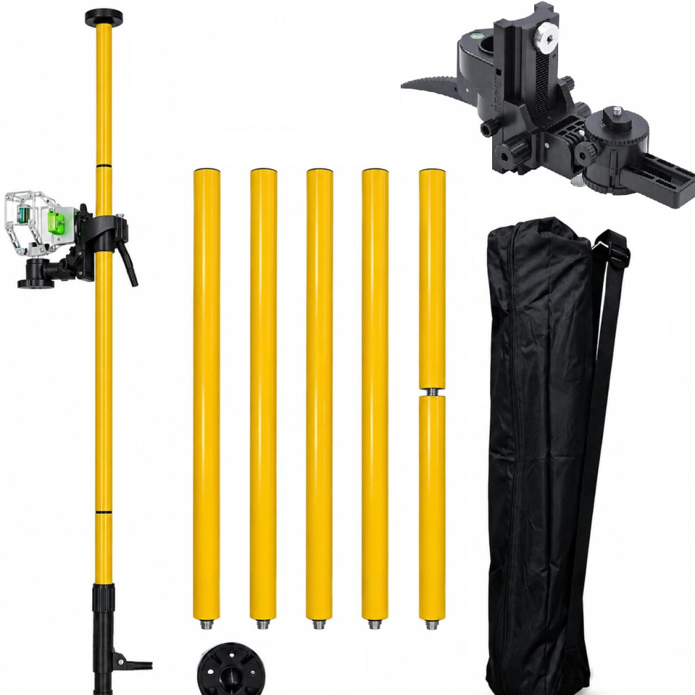 Topway Laser Level Telescoping Pole 4.2M Floor To Ceiling Laser Pole, Aluminum Alloy Telescoping Support Pole With Extendable Mounting Pole For Rotar 5001398886936