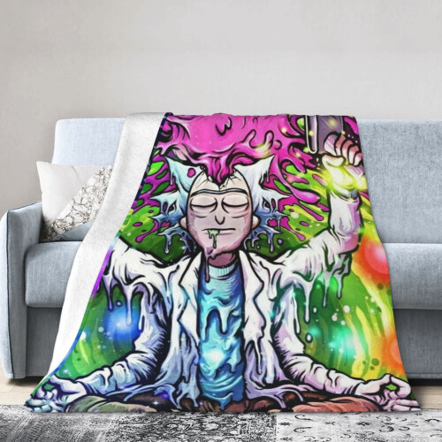 Couverture polaire Rick et Morty 152 x 127 cm