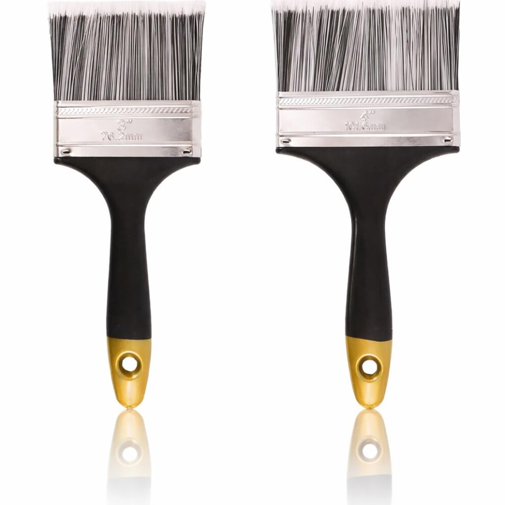2Pc 3Â & 4Â Paint Brushes | Large Paint Brushes Ideal For Emulsion & Gloss Paint 5005683785034
