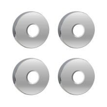 Hugwish tap Shower Pipe Cover Plate 3/4 inch 27mm x80mm x 25mm in Height 4pcs, Chrome Stainless Steel tap Cover 26mm for Shower Pipe Wall Hole(27mm x
