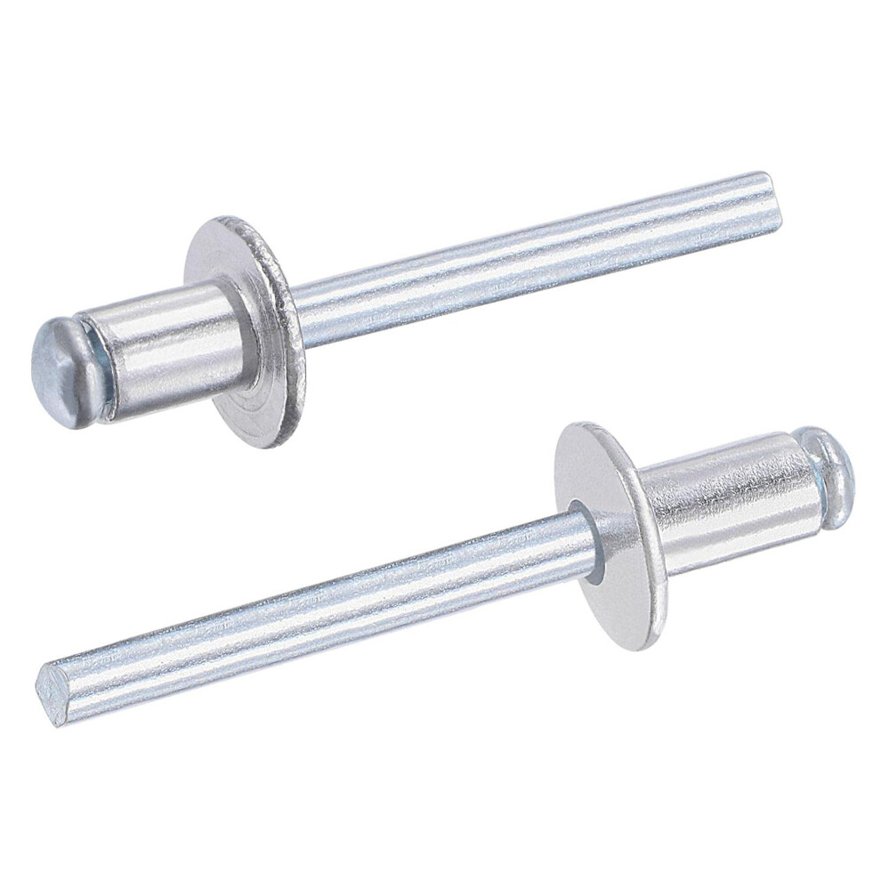 TA-VIGOR 50Pcs 6mm x 10mm Aluminium Blind Rivets, Open End Pop Rivets with Dome Head, Heavy Duty Pull Rivet for Metal Wood Plastic, Indoor Outdoor Fi-image-OPC-PVW25WW-NEW