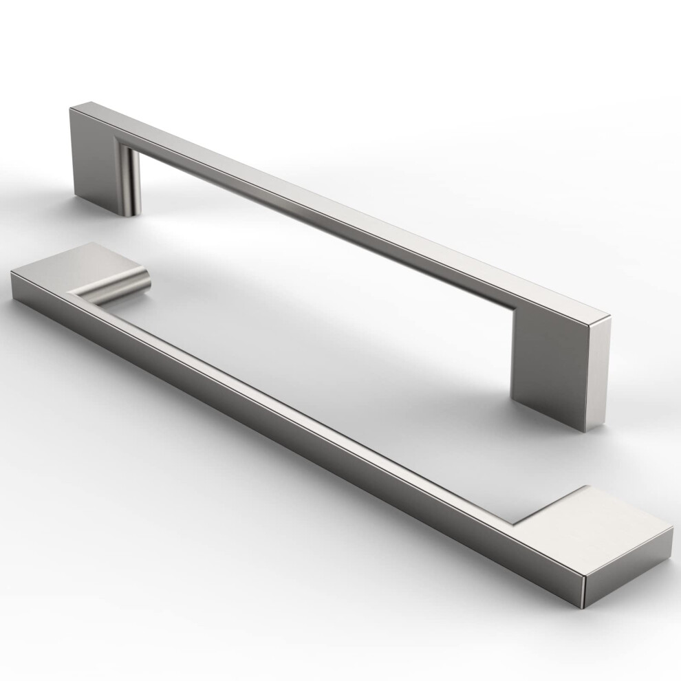 Furniware 5 Pack Cabinet Pull,Brushed Nickel Cabinet Handles,Hardware Drawer Pulls,Solid Aluminum Kitchen Cabinet Door Handles Pull-160Mm(6.3 Inch) H 5001446260947