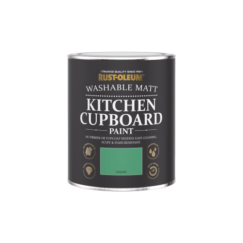 Rust-Oleum Rust-Oleum Green Kitchen Cupboard Paint in Matt Finish - Emerald 750ml