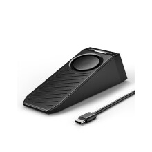 TECKNET Door Stop Alarm, Door Stopper with 130dB Security Alarm, Rechargeable Door Wedge Stop Siren with Non-Slip Silicone Base for Door Bottom, Port