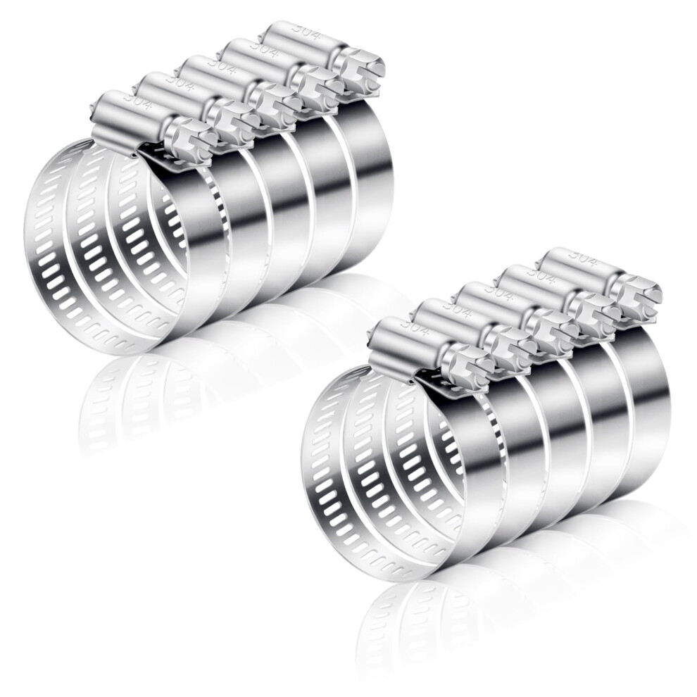 10Pcs Hose Pipe Clips 27-51Mm Hose Clamps Adjustable Jubilee Clips Assorted Worm Drive Small For Flexible Exhaust Hose Pipe Washing Machine Garden Co 5009036498381