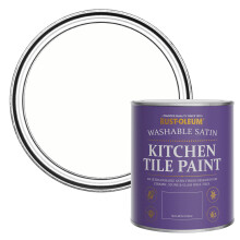 Rust-Oleum White water resistant Kitchen Tile Paint in Satin Finish - Chalk Whit