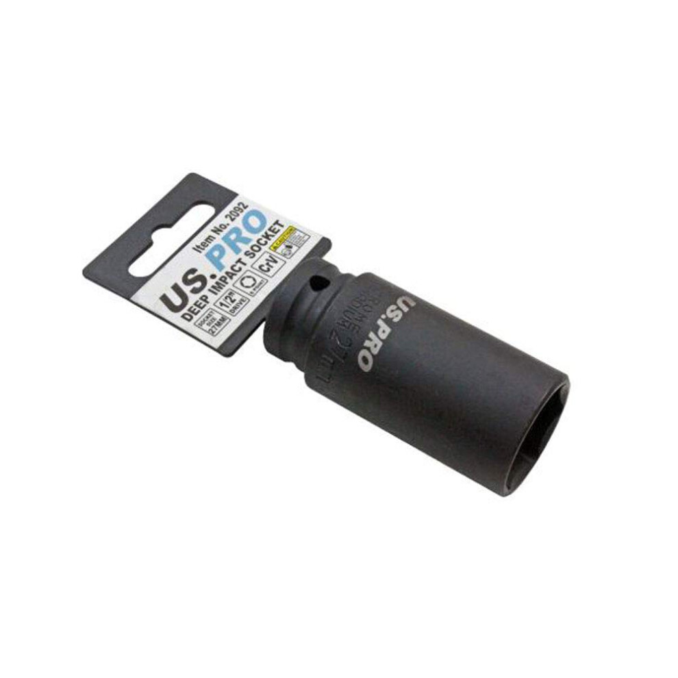 Us Pro 27Mm 1/2 Dr 6Pt Deep Impact Socket 2092