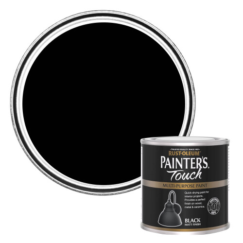 Rust-Oleum Rust-Oleum Painter's Touch Matt Black 250ml, (AMZ0136)