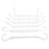 HOUSE DAY Space Saving Hangers 10 Pack, White Magic Hanger Hooks 5