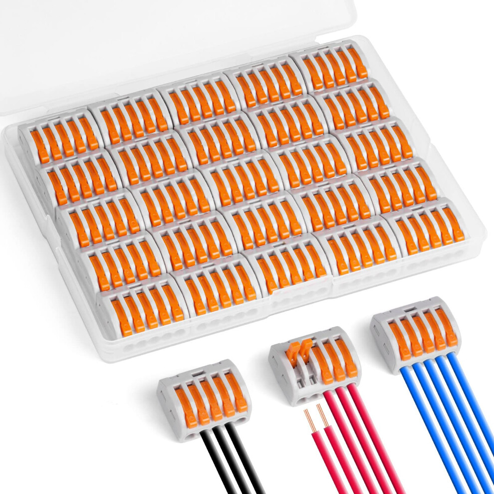 Flintronic 25 Pcs Lever-Nut Wire Connectors, 5 Conductor Compact Electrical Connectors, Cable Connectors, Splicing Connectors For Circuit Inline, Ter 5009031797571