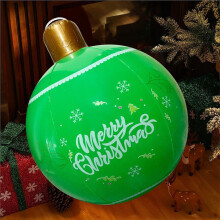 HBASD Christmas PVC inflatable ball green 24 inch