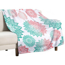 Boho floral fleece throw blanket 30x40 inches
