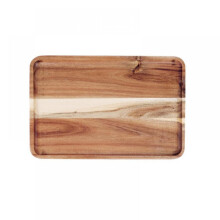 Plateau simple pour repas, assiette rectangulaire pour café, petit-déjeuner, pain, fruits, vaisselle en bois d'acacia, accessoires de cuisine