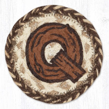 Rustikt Q-monogramunderlägg 12,5x12,5 cm