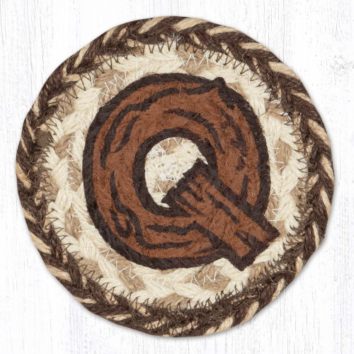 Rustikt Q-monogramunderlägg 12,5x12,5 cm