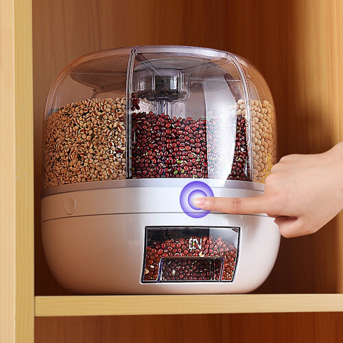 Food Storage Jar Rotating with One-Button Opening1.5L