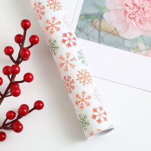 Papier cadeau de Noël motif élan et flocon de neige (1 pièce)