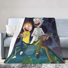 Rick and Morty fleece blanket 60 x 50 inches