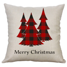 Outdoor Christmas Linen Pillow Cover18x18Inch