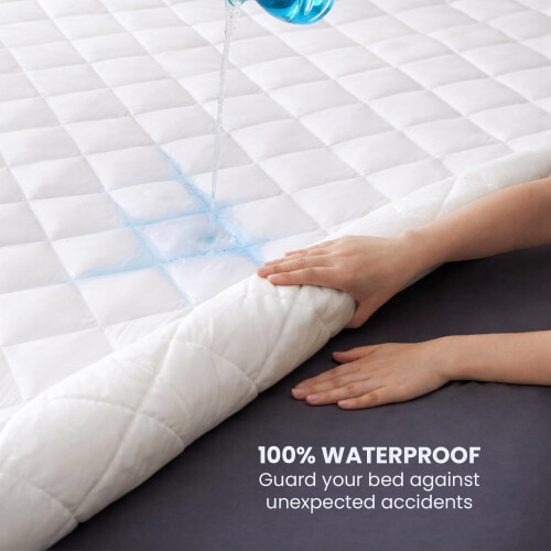 Pure Textile 100% Waterproof Mattress Protector, King Size (152x200 cm) 2