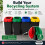 Addis Addis Recycling Bins Kitchen Set of 3 (40L) – Red Green Blue | Stackable Modular 2