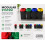 Addis Addis Recycling Bins Kitchen Set of 3 (40L) – Red Green Blue | Stackable Modular 3