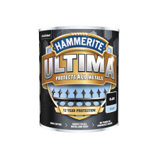 Hammerite Ultima Metal Paint Smooth Black 750ml, (Pack of 1), HMMUMSBL750