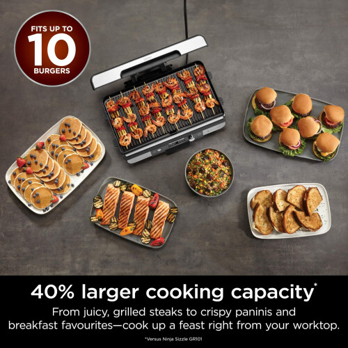 Ninja Ninja Sizzle Pro XL Indoor Grill & Flat Plate, Includes Non-Stick Ceramic Coated 2