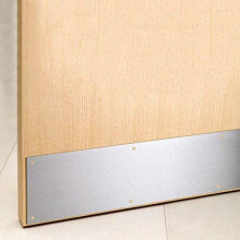 Stainless Steel kickplate, Door Protection, Brushed Finish, Various Sized Lengths, 150mm high, 1mm Thick (with Holes, 950mm)