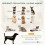 Sofá elevado para animais de estimação com pés de madeira, cor creme. 4