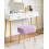 IBUYKE Makeup Vanity Chair, Rectangular Footrest Stool, Purple WBD003V 3