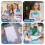 A4 Plastic Wallets, 24 Pack Expandable Document Files with Button for School, Office, Home, Travel 5