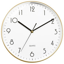(Gold) Wall Clock 8 Inch Silent Non-Ticking Wall Clocks Battery Operated Decorative for Home Kitchen Office Bedroom Bathroom