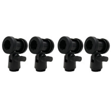 4x Shockproof Clip Mic Clips Adjustable Mic Holders with Adapters ,Wireless Mic Clamp Mic Stands for C02