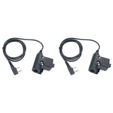 2X U94 PTT Adapter Walkie Talkies Headset Adapter K Plug to 7.1 Plug Tactical Headset Adapter