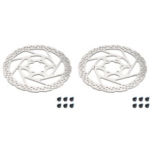 2X for G2/G4 Electric Scooter 160MM Disc Brake Rotor 6 Holes Stainless Steel Brake Disc with Screws